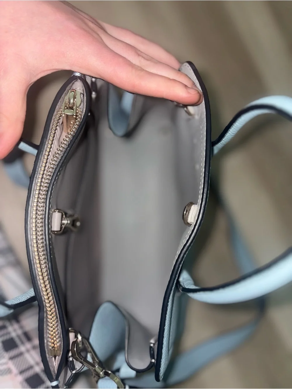 kate spade New York Knott Satchel Powder Blue with Crossbody Strap
